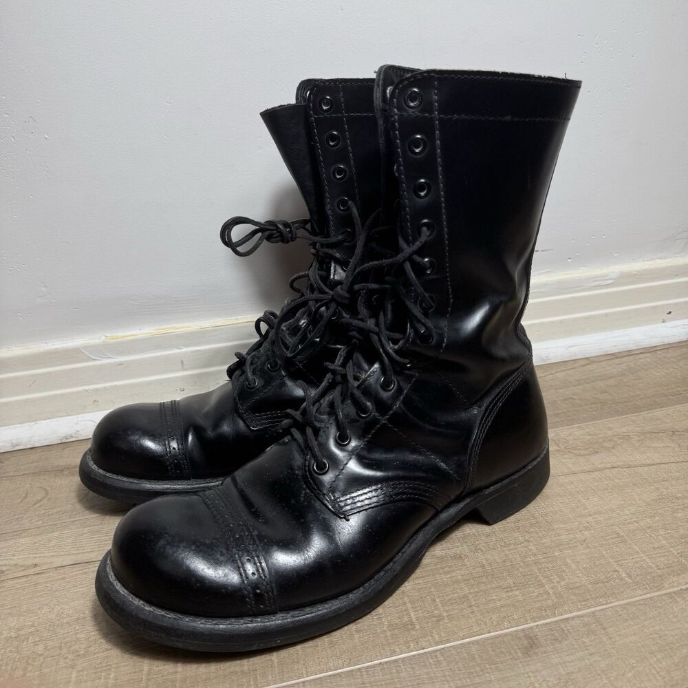 Corcoran Jump Men Size 9.5 D Classic Leather Combat Boots Military Black Leather